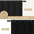 thumbnail image 3 of Blackout Curtains, 52 x 84 inch Black Curtain Single Panel, Thermal Insulated Room Darkening Curtains for Bedroom, Privacy Protection, 3 of 7