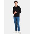 thumbnail image 2 of George Men's and Big Men’s Raglan Crewneck Tee with Long Sleeves, Sizes S-3XL, 2 of 6