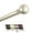 Light Gold, variant on Central Design 100-01-285 Globus 1 in. Curtain Rod, 28-48 in. - Satin Nickel