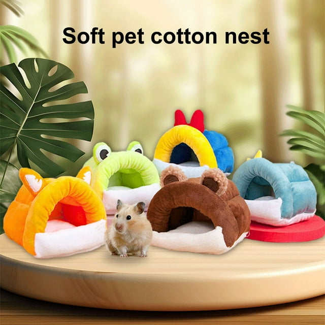 CBFFDC Warm Pet Bed For Autumn And Winter Cartoon Design Hamster House Breathable Comfortable Warm Small Pet Bed