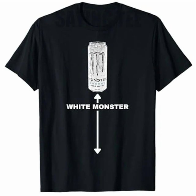 Camiseta de monstruo blanco de moda, camisetas de verano divertidas, camiseta de verano divertida, camiseta gráfica de monstruo blanco, ropa de calle negra, ropa informal para hombre.