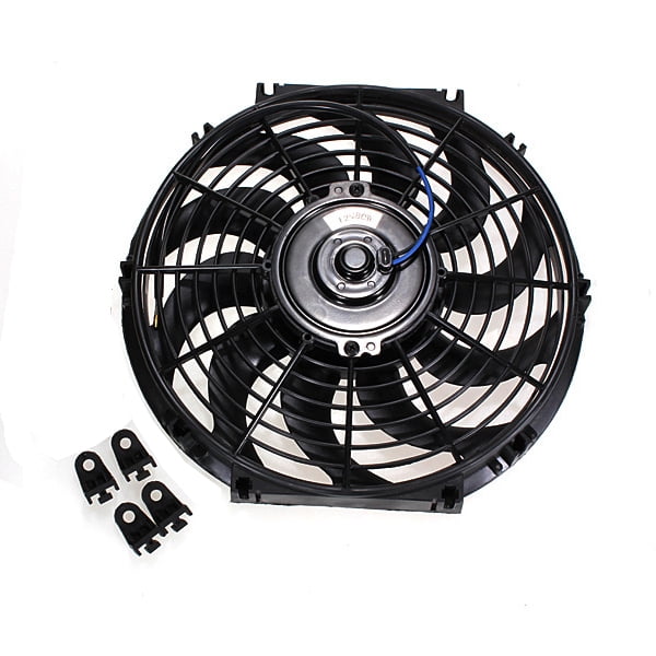Black 10/" High Performance Electric Cooling Pull Slim Radiator Fan For CHEVROLET