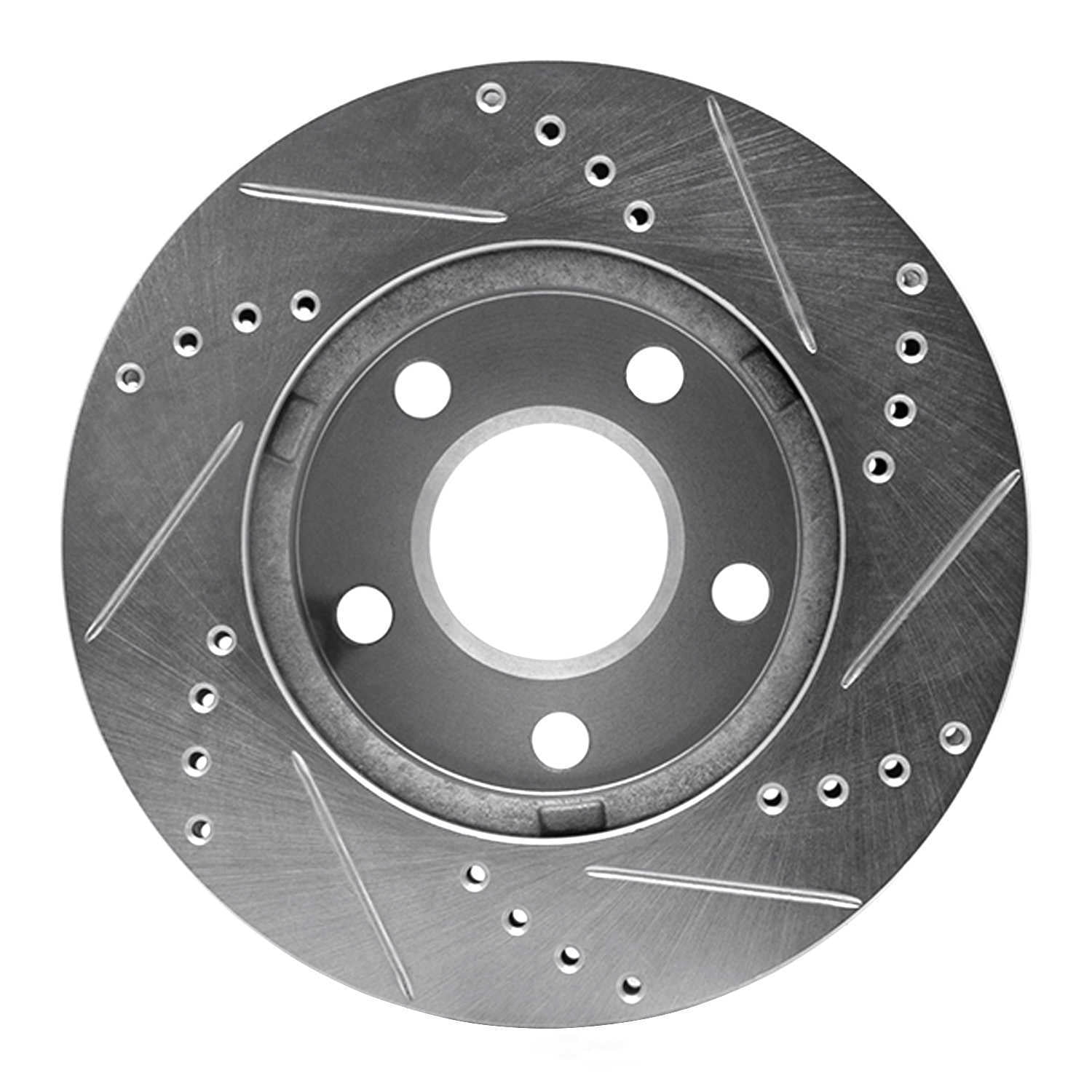 Dynamic Friction Company 631-47028L DFC Brake Rotor - Drilled And Slotted - Silver