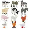 thumbnail image 1 of Vogacara 12 piezas, modelos de animales de granja ligeros, pato impermeable, Animal simulado, sólido, pequeñas herramientas de educación Juguetes Educativos, 1 of 6