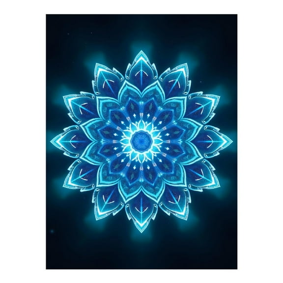 Diamond Art Kits for Adults, Blue Luminous Mandala Pattern 5D Diamond Painting Kits for Adults Beginners, DIY Full Drill Diamond Painting, Gem Art and Crafts 12x16