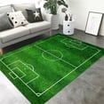 thumbnail image 2 of kjfeif Soccer Area Rug Football Field Carpet Non Slip Floor Mat Football Stadium Green Painted Line Playmat Runner Rug for Living Room Bedroom No Slip Kitchen Rugs and Mats, 2 of 9