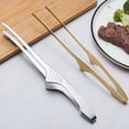 thumbnail image 2 of Upgrade Your BBQ Game with 1pc Self-Standing Stainless Steel Grill Tongs for Korean and Japanese BBQ, Veggies, and Seafood - Perfect for Home, School, Bakery, Camping, and Oven Use with Bonus Tweezers, 2 of 5
