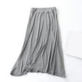 thumbnail image 5 of MIXUE Skirts For Women Summer Solid Color Elastic Waist A Line Maxi Skirt Sportwear,Gray,L, 5 of 5