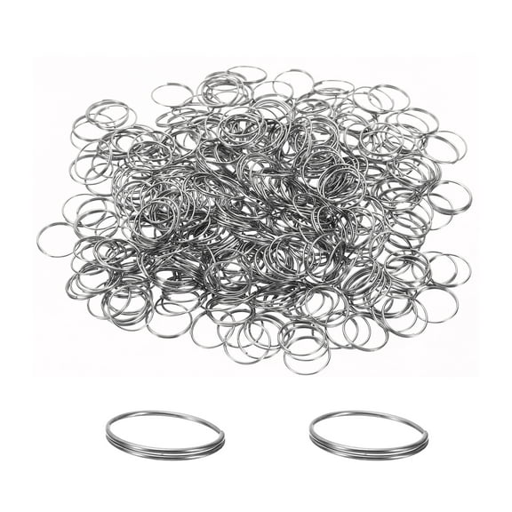 Uxcell 12mm/0.47'' OD 1200Pcs 304 Stainless Steel Chandelier Split Rings Mini Split Rings, Silver