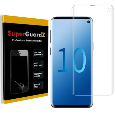 [2-Pack] For Samsung Galaxy S10 - SuperGuardZ [3D Curved FULL COVER] Screen Protector, HD Clear, Anti-Scratch, Anti-Bubble