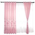 thumbnail image 2 of Cortina opaca de poliéster para ventana, cortina opaca para dormitorio, decoración para sala de estar (rosa), 2 of 8