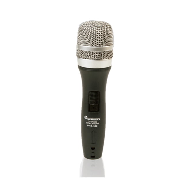 Micrófono PRO-300 Alámbrico de Mano SOUNDTRACK Alta Sensibilidad Negro