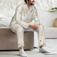 thumbnail image 7 of Naloa Funny Goose1 Men’s Pajamas Set - Long Sleeve Button Down Sleep Shirt and Pajama Bottoms Sleepwear Set-Large, 7 of 7