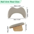 thumbnail image 4 of Unique Bargains Arm Rest for Nails Tech U Shaped Nail Arm Rest Manicure Hand Rest With Detachable Brackets Coffee Color, 4 of 7