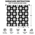 thumbnail image 2 of Blackout Kids Curtains,Black White Baseball Stars Pattern Childrens Insulated Curtains Set Of 2,Bedroom Essentials,Toddler Room Decor 42"x84", 2 of 5