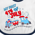 thumbnail image 4 of Inktastic My First Fourth of July Train Boys or Girls Baby Bib, 4 of 4