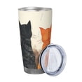 thumbnail image 2 of Uemuo Four Cats Watching Rain Print Travel Coffee Mug ,20oz Double-walled Car Cup ,Stainless Steel Insulated Tumbler Leak-proof Travel Cup Reusable Straw Car Cup-Without Straw, 2 of 8
