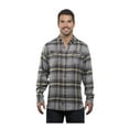 thumbnail image 1 of Yarn-Dyed Long Sleeve Flannel Shirt, L, Light Grey, 1 of 1
