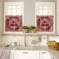 thumbnail image 4 of Christmas Leaves Kitchen Curtains and Valances Set, Red Truck Gift Rod Pocket Window Valance 18 Inch Window Curtain Panels for Living Room Bedroom Laundry, 27.5x36in, 3 Pieces, 4 of 7