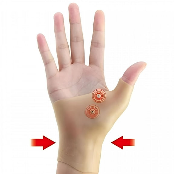 XIRQI Silicone Gel Arthritis Pressure Corrector Magnetic Therapy Wrist Hand Thumb Support Gloves