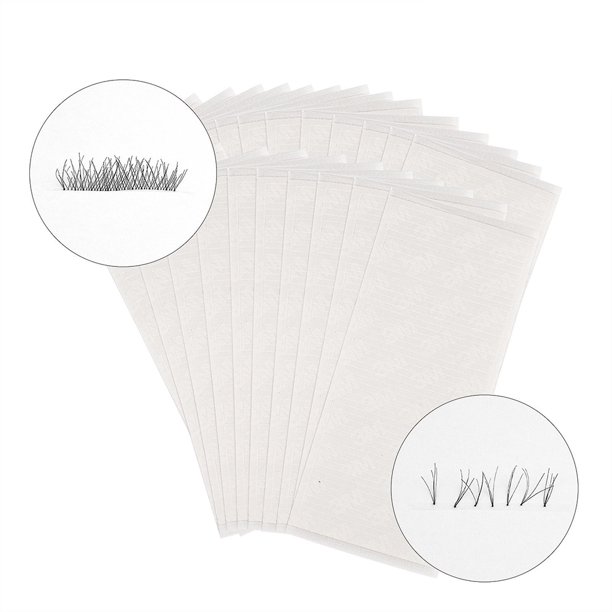 Soporte de cinta de ventilador rápido con cintas adhesivas de doble cara Suministros de extensión de pestañas Maquillaje Ojo de pestañas Utensilio para almacenamiento 25 piezas Yuarrent CE001534-00