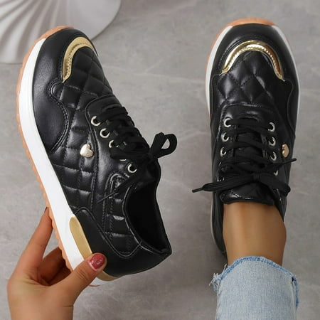 

Women‘s Casual Sneakers Thick Sole Lace-up Sports Shoes