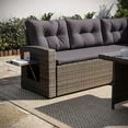 thumbnail image 3 of Flash Furniture Huck Indoor/Outdoor Conversation Set with Sofa and Dining Table Gray (LTSSET02023GY), 3 of 13