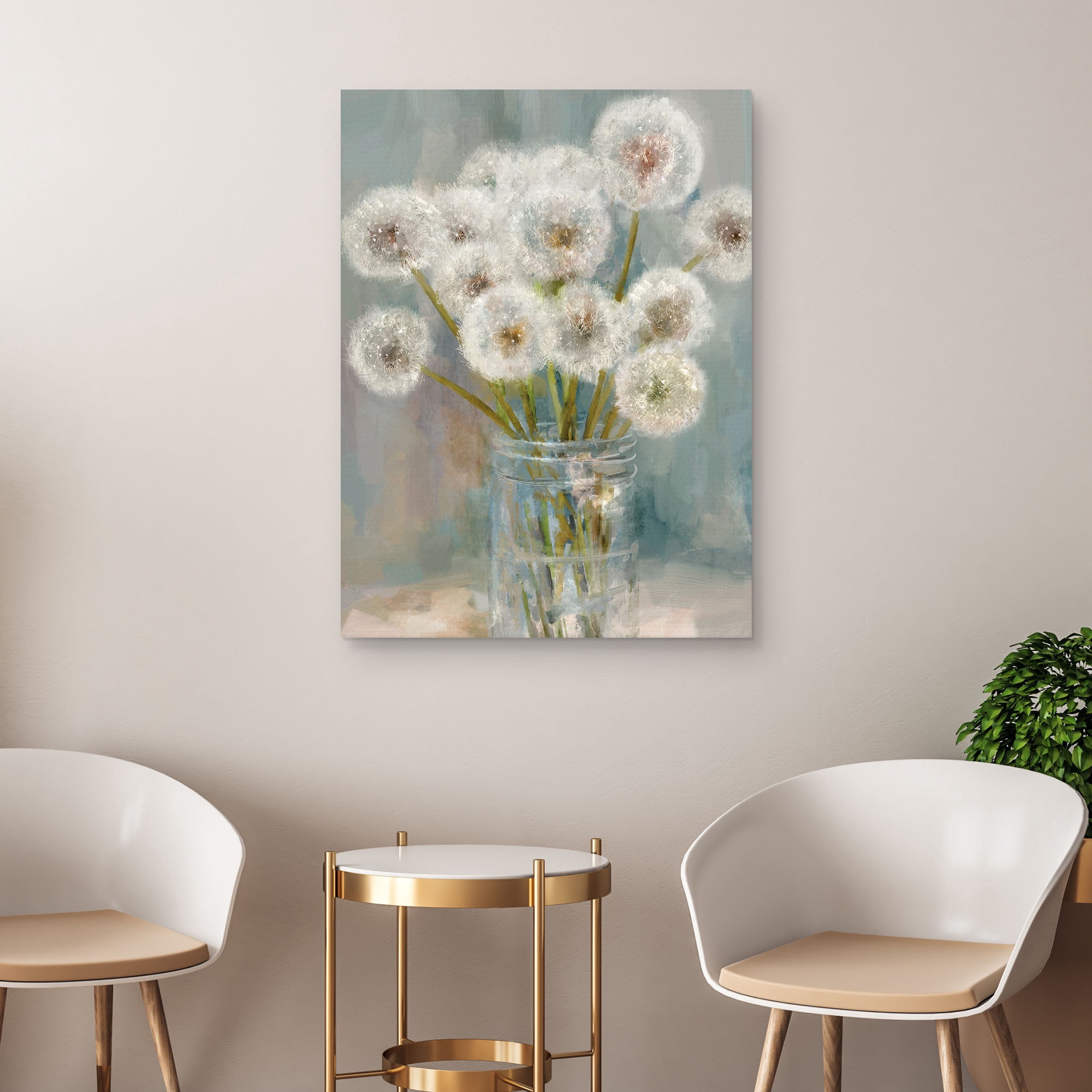 Mason Jar Wishes I by Studio Arts Canvas Art Print