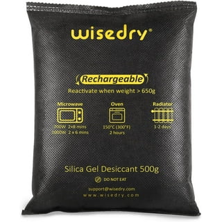 wisedry 50 Gram [10 Packs] Silica Gel Desiccant Packets Microwave