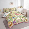 thumbnail image 2 of Homewish Chic Pet Dog 7-Piece Twin Bedding,Heart Floral Leopard Print Bedding Comforter Set,Green,Polkadot Reversible, 2 of 8