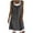 Dark Gray, variant on ICHUANYI Women's Sleeveless Tank Dress Crew Neck Summer Sundresses Casual Pleated Knee Length Dresses