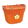 thumbnail image 1 of Zhenhongyql Basket With Lid Wicker Style Rear Basket Large Capacity Scooter Storage Basket For Kids Adult Orange, 1 of 4