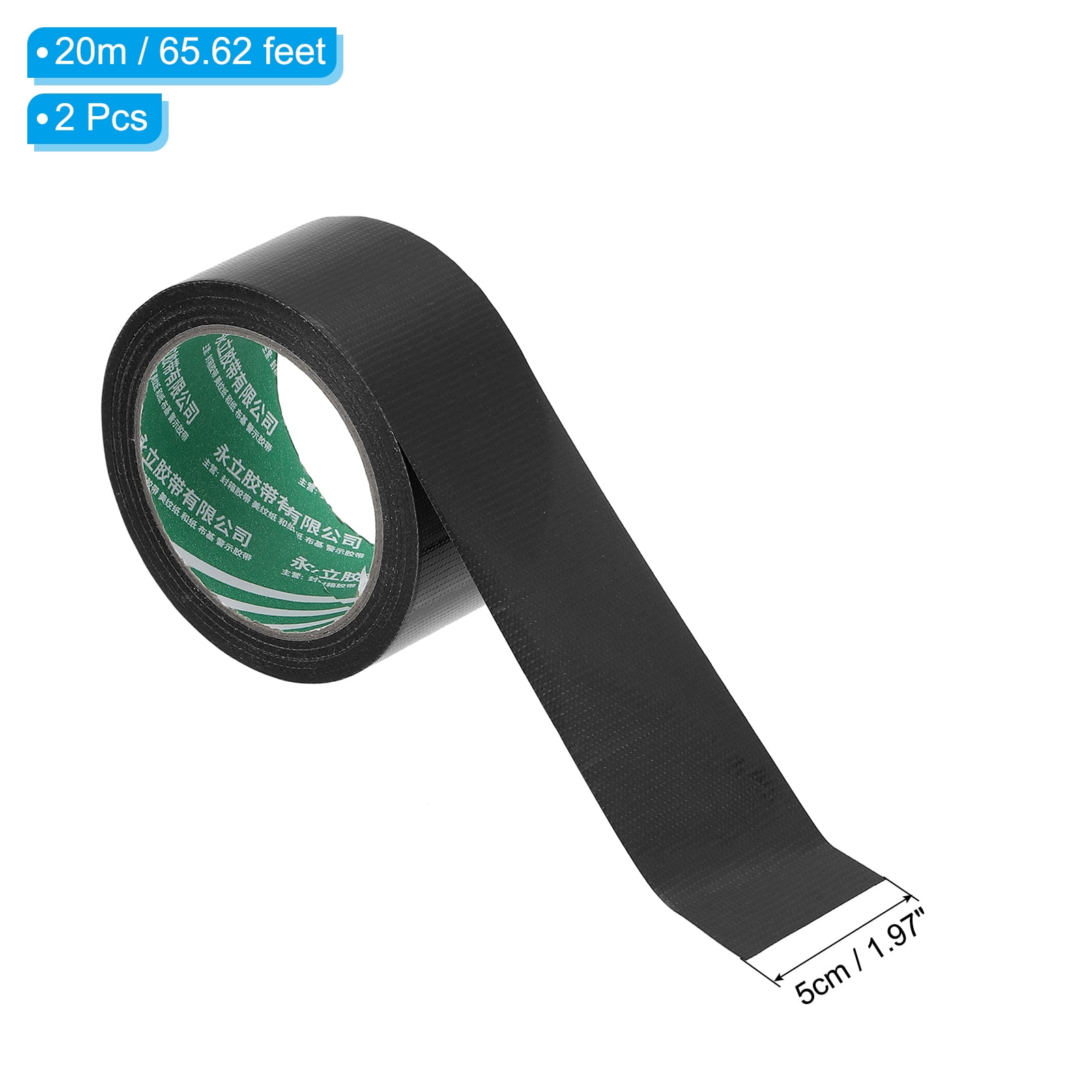 Uxcell Pickleball Ball Court Marking Tape 66ft, Marking Edge Guard Ultra-Adhesive Tape, Black 2 Pcs