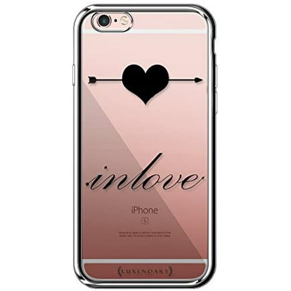 Luxendary Inlove Coeur Frappe Ultra Slim Cas Clair avec Finition Crome pour iPhone 6/6S