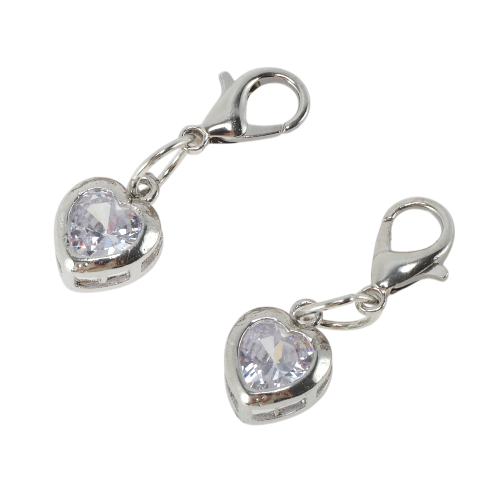 Unique Bargains Shiny Bow Shoelace Charms 3 Pair Star Moon & Rose & Heart Gemstone