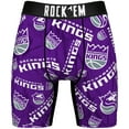 thumbnail image 2 of Men's Rock Em Socks Purple Sacramento Kings All-Over Logo Boxer Briefs & Crew Socks Combo Pack, 2 of 3