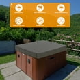thumbnail image 4 of Cubierta para Jacuzzi Exterior Uxcell 85.8" x 85.8" x 11.8" Impermeable y Resistente a la Intemperie Protector de SPA Cuadrado, Café, 4 of 6