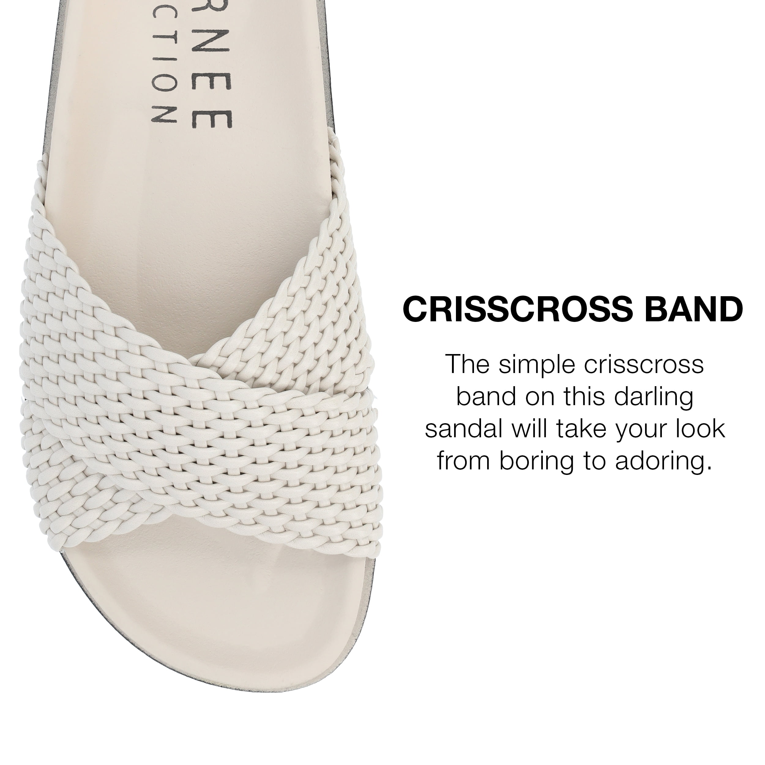 Journee Collection Womens Gretie Flatform Treaded Slide Sandal