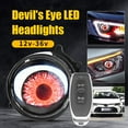 thumbnail image 6 of 3 Inch Dynamic Devil Eye LED Headlights with Remote, 6 Modes Color-Changing Motorcycle Projector Lens Kit for Cars & Trucks, 6 of 8