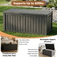 thumbnail image 5 of EasyUp 120 Gallon Resin Deck Box, Lockable Patio Outdoor Storage Box for Furniture, Garden Tools and Tools Storage, Waterproof Outside Storage Boxes, 5 of 6