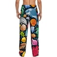 thumbnail image 3 of Uemuo Underwater Diving Animals Pattern Men's Wide Leg Palazzo Lounge Pants with Pockets Light Weight Loose Comfy Casual Pajama Pants-Medium, 3 of 9