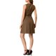 thumbnail image 3 of Vestido sin mangas de corte ajustado y acampanado de cuadros houndstooth para mujer, por encima de la rodilla, color marrón, 3 of 8