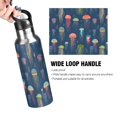 thumbnail image 4 of Yayeee 20oz Insulated Water Bottle Double Wall Stainless Steel with Flip Straw Lid, Cartoon Jellyfish Pattern, 4 of 7