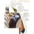 thumbnail image 5 of Brown Nave Blue Boho Suqare Tablecloth - 60 x 60 Inch, Modern Geometric Botanical Waterproof & StainResistant Tablecloth, Washable Oil-proof Table Cover for Dining/Party/Wedding/Camping/Buffet, 5 of 9