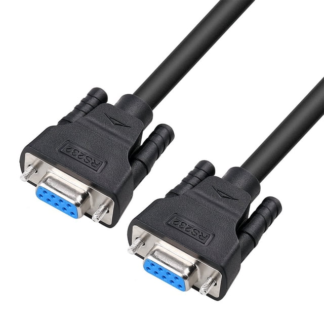Cable serie DTech DB9 RS232 hembra a hembra, módem nulo de 3 m