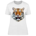 thumbnail image 1 of Head Of Orange Tiger Design  T-Shirt Women -Image by Shutterstock, Female x-Large, 1 of 2