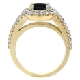 thumbnail image 2 of 14K Yellow Gold Diamond Natural Black Onyx Engagement Ring Oval 10x8mm, size 8.5, 2 of 3