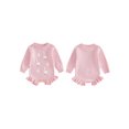 thumbnail image 2 of RUINIXCW Baby Girls Fall Knit Romper Fashion Duck Embroidery Crew Neck Long Sleeve Sweater Jumpsuit, 2 of 9