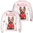 thumbnail image 3 of Happy Valentine's Day Yorkshire Terrier Brings Love Heart All Over Print 3D Sweatshirt Unisex Merch Yorkie Dog Lover Gifts - 02028, 3 of 6