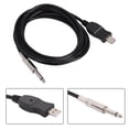 thumbnail image 2 of Guitar USB Cable, Black Guitar Audio Cable, Stable Performance Guitar Computer Cable, Plug And Play Without Additional Drivers Black 300cm, 2 of 8